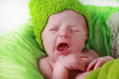 Cute baby girl sleepingの写真素材