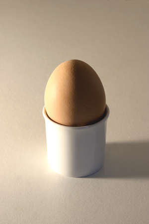 Egg in egg cupの写真素材