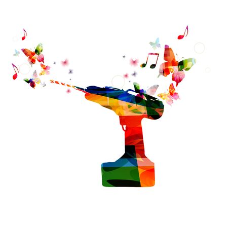 Colorful drill designのイラスト素材