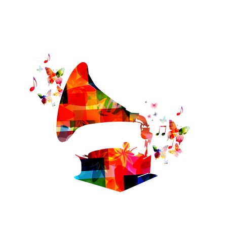 Colorful music background. Vectorのイラスト素材