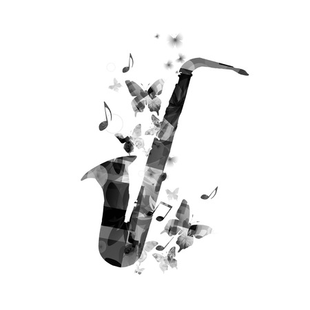 Elegant saxophone designのイラスト素材
