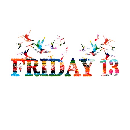 Friday 13 inscriptionのイラスト素材