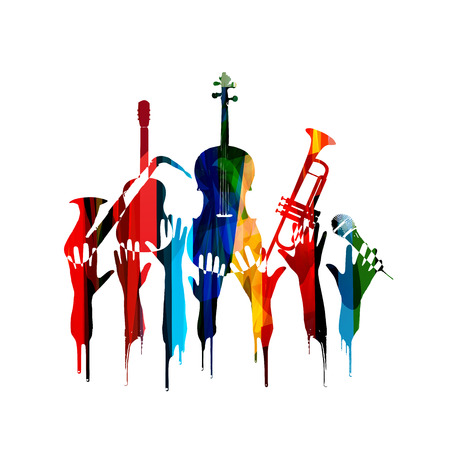 Colorful music designのイラスト素材