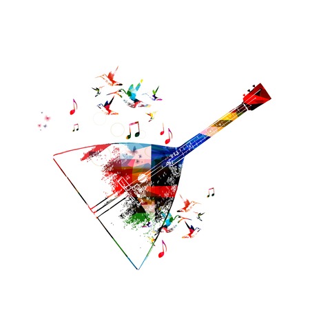 Abstract music background with balalaikaのイラスト素材