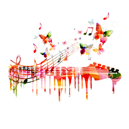 Colorful guitar fingerboardのイラスト素材