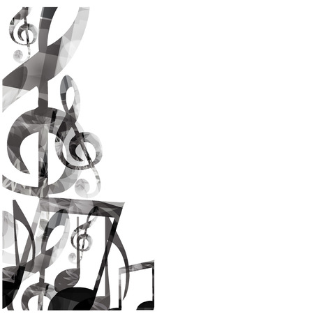 Music background with butterfliesのイラスト素材