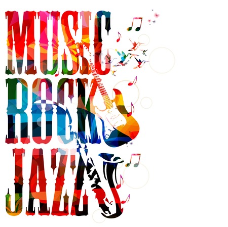 Colorful music vector background with hummingbirdsのイラスト素材