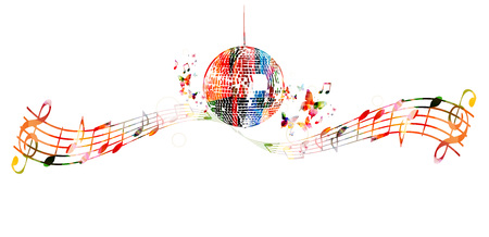 Colorful disco ball backgroundのイラスト素材