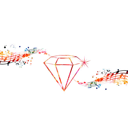 Paring wine and music. Bottles with musical notes staff on black background. Alcoholic beverage for celebrations, parties, special occasions and degustation events. Vectorのイラスト素材