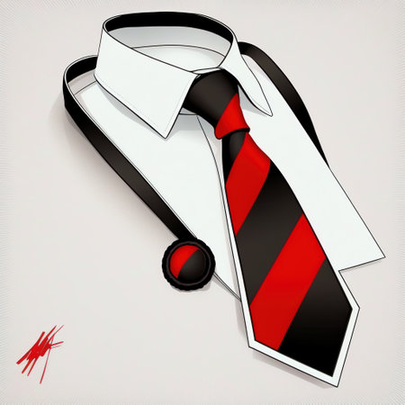 Father's Day poster or banner template with hat,necktie and gift box on blue background.Greetings and presents for Father's Day in flat lay styling. Father giving son ride on back in park.の素材