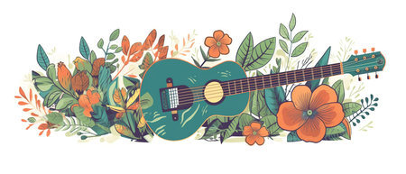 Music Festival Illustration Design for Party and Event. for web, banner, poster designの素材