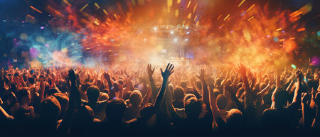 Music Festival Illustration Design for Party and Event. for web, banner, poster designの素材