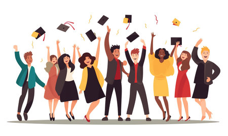 Illustration of World Students Day or International Students Day. Simple and elegant design.の素材
