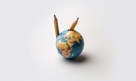 Illustration of World Students Day or International Students Day. Simple and elegant design.の素材