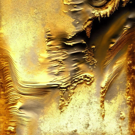 Abstract relief crumpled craft paper blank texture. Generative AI.の素材