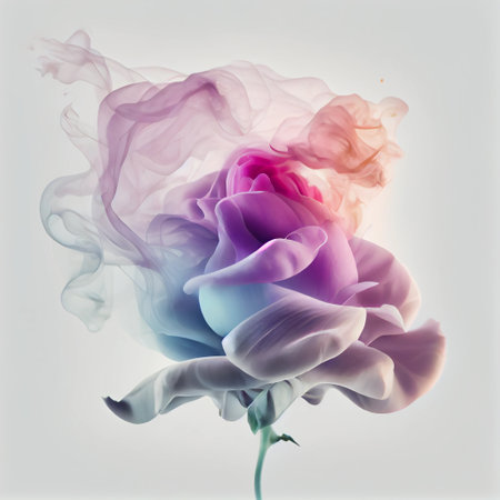Generative AI. Rose and roses scent. Conceptual illustration.の素材