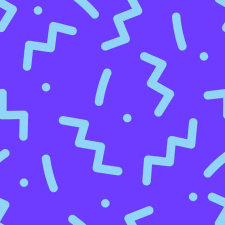 Memphis seamless pattern . Retro Fashion Style 80s-90sのイラスト素材
