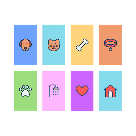 Pet Shop Covers Iconsのイラスト素材