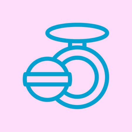 face powder icon, vector beautyのイラスト素材