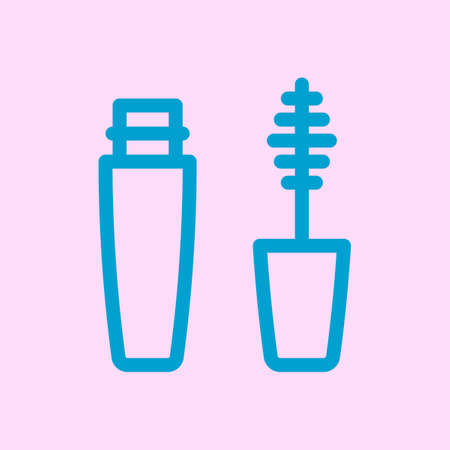 Mascara line icon. Cosmetics iconのイラスト素材