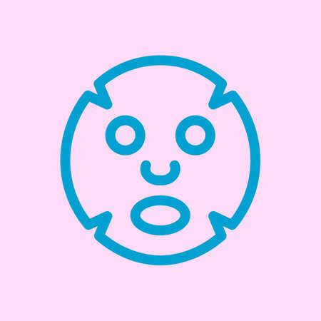 Facial mask flat icon. Medicine, cosmetology and health careのイラスト素材