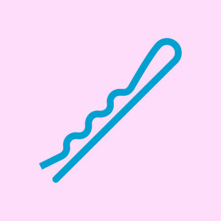 bobby pin vector icon. isolatedのイラスト素材
