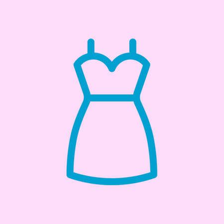 dress icon isolated vector. beauty iconsのイラスト素材