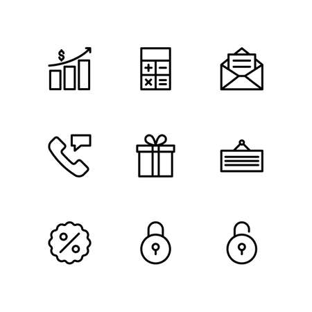 Banking Icons set. Vector illustrationのイラスト素材