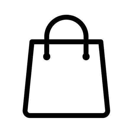 Shopping Bag Outline Icon. Pixel Perfect Vector Graphicsのイラスト素材