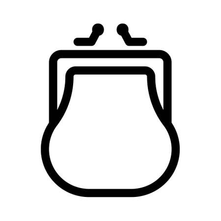 Coin Purse Icon Design. Symbols collection, simple icon for websites, web design, mobile app, infographic on white backgroundのイラスト素材