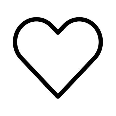 Heart icon vector. Perfect love symbol. Valentine's Day sign, emblem isolated on white backgroundのイラスト素材