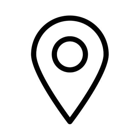 Map pointer icon on white background. GPS location symbolのイラスト素材