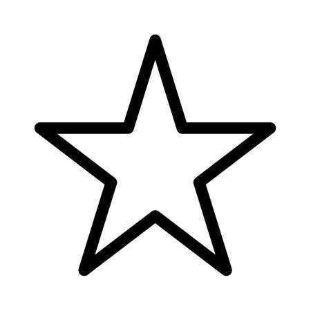 Favorite icon. Star sign on white background. Vector illustrationのイラスト素材
