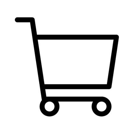 Shopping cart icon on white background. Vector Illustrationのイラスト素材