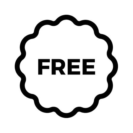 Free vector illustration on white background. Free tag, badge, tagのイラスト素材
