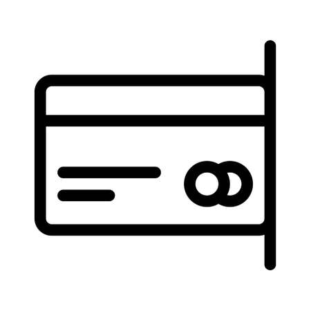 Credit card icon on white background. Vector illustrationのイラスト素材