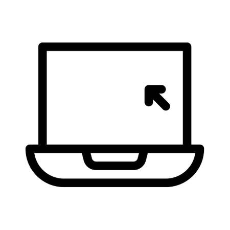 Laptop icon vector illustration on white background. Online shopping concept with laptopのイラスト素材