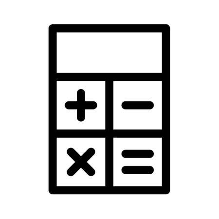 Calculator, math icon on white background. Signs and symbols can be used for web, logo, mobile app, UI, UXのイラスト素材