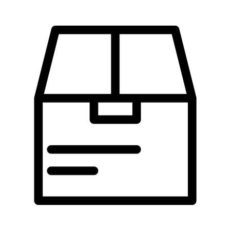 Box icon on white background. High quality black pictogram for website and mobile app design. Vector illustrationのイラスト素材