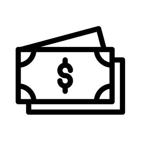 Money Icon on White Background. Dollar and cash, currency, banking symbol. Vector illustrationのイラスト素材