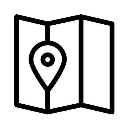 Map Location Icon on white background. Vector illustrationのイラスト素材