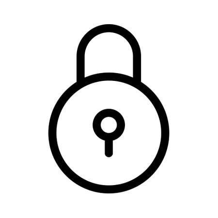 Lock icon, Padlock icon for financial websites and apps. Vector illustrationのイラスト素材