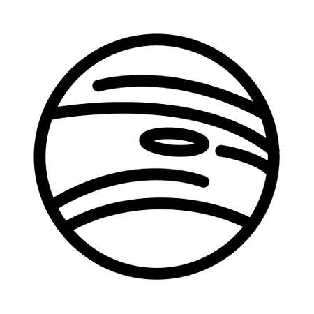 Neptune icon on white background. Element for space design. Science space objectのイラスト素材