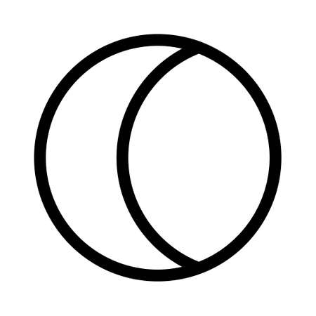 Moon icon on white background. Element for space design. Science space objectのイラスト素材