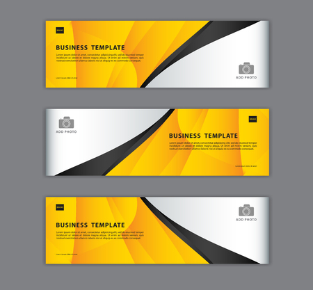 Polygonal banner design template vector illustration, Geometric, Abstract background, texture, advetisement layout. advertising header for website. Graphic for billboard, gift vouchre, card. Yellow conceptのイラスト素材