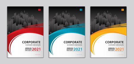 Corporate cover design template Can be adapt to annual report, presentation, Portfolio, business brochure flyer, book cover, poster, banner, website. abstract background. a4 sizeのイラスト素材