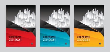 Corporate cover design template Can be adapt to annual report, presentation, Portfolio, business brochure flyer, book cover, poster, banner, website. abstract background. a4 sizeのイラスト素材