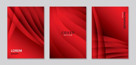 Abstract vector covers design template. Red cover template. gradient background. Background for decoration presentation, brochure, catalog, poster, book, magazine, banner, web pageのイラスト素材