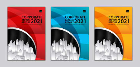 Corporate cover design template Can be adapt to annual report, presentation, Portfolio, business brochure flyer, book cover, poster, banner, website. abstract background. a4 sizeのイラスト素材