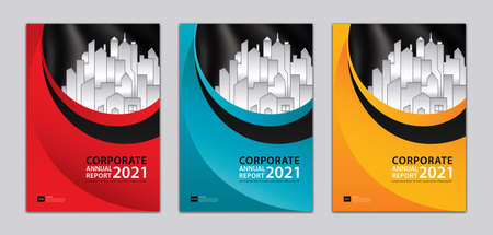 Corporate cover design template Can be adapt to annual report, presentation, Portfolio, business brochure flyer, book cover, poster, banner, website. abstract background. a4 sizeのイラスト素材